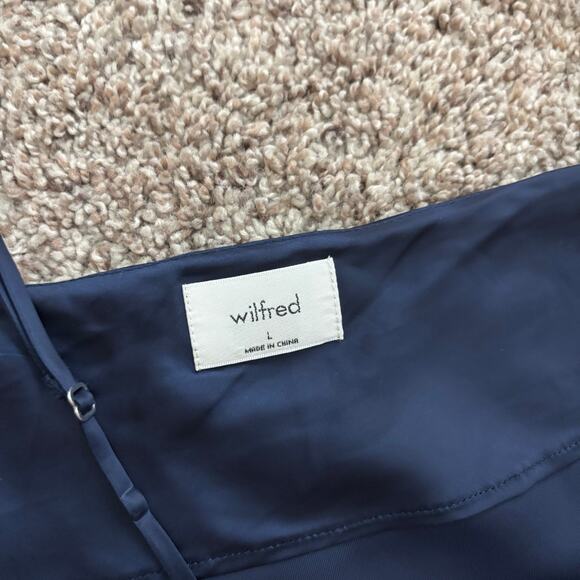 Artizia Wilfred Only Ruched Slip Dress Cupro
Cowl Neckline Satin Midi Blue L - Picture 12 of 12